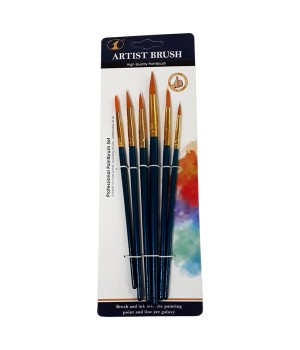 NYLON BRUSH SET (6) BL ROUND 5106