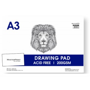 MASTER PRINT DB200-1-A3 DRAWING BLOCK 200gsm    