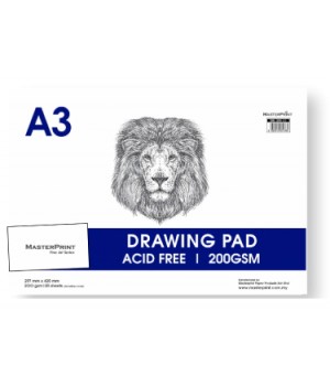 MASTER PRINT DB200-1-A3 DRAWING BLOCK 200gsm    