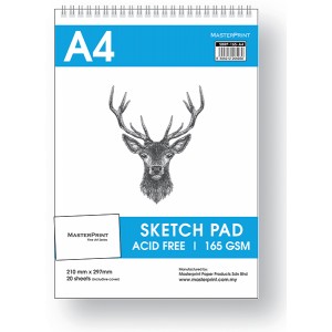 MASTER PRINT SBRP-165-A4 SKETCH PAD 165gsm 20S   