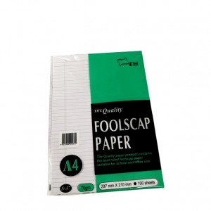 UNI S37 A4 FOOLSCAP PAPER, 70GSM 100S