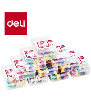 DELI 0021 COLORED PUSH PIN 35S
