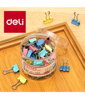 DELI 8556ES BINDER CLIPS 15MM 60s 6# 