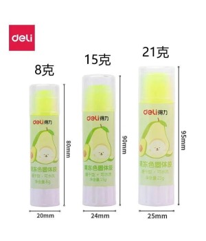 DELI 9626 GLUE STICK 8GX3S (JELLY COL) 