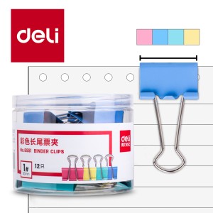 DELI COLOUR BINDER CLIPS