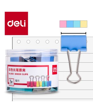 DELI COLOUR BINDER CLIPS