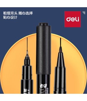 DELI S563 PERM TWIN MARKER (BLACK) 