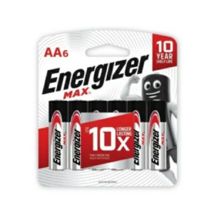 ENERGIZER MAX BATTERY AA BP6  