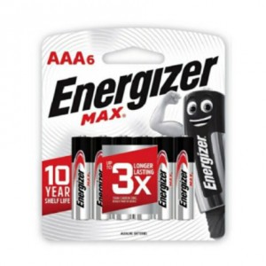 ENERGIZER MAX BATTERY AAA BP6 