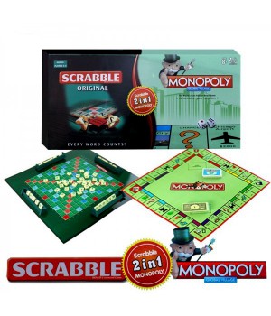 2 IN 1 MONOPOLY AND SCRABBLE GAME  