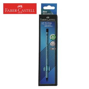 FABER CASTELL 311813 TR-GRIP 2B PENCIL MET BLUE