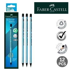 FABER CASTELL 311813 TR-GRIP 2B PENCIL MET BLUE