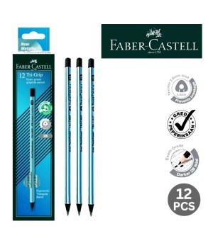 FABER CASTELL 311813 TR-GRIP 2B PENCIL MET BLUE