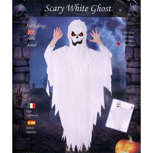 COSTUME SCARY WHITE 