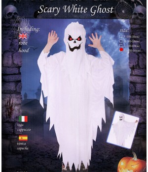 COSTUME SCARY WHITE GHOST S0032