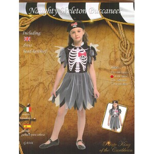 COSTUME NAUGHTY SKELETON BUCCANEER GIRL