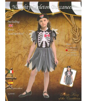 COSTUME NAUGHTY SKELETON BUCCANEER GIRL