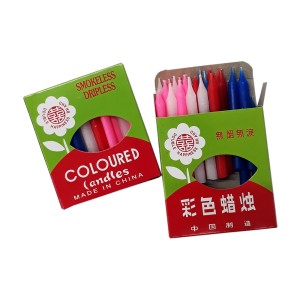 COLOURED CANDLES