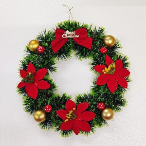 XMAS GARLAND 25CM_BALL AND RIBBON