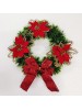 XMAS GARLAND 25CM_FLOWER AND RIBBON