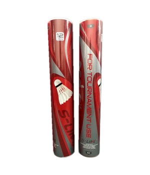 S LINE RED SILVER SHUTTLECOCK  [FREE OVERGRIP]