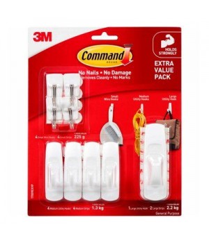 3M COMMAND 17009-EXVP UTILITY HOOKS   