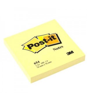 3M 654-Y 3"x3" POST IT NOTE