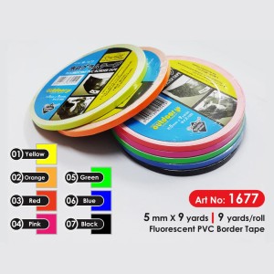 1677 FLUO PVC BORDER TAPE 5MMx9YARDS 