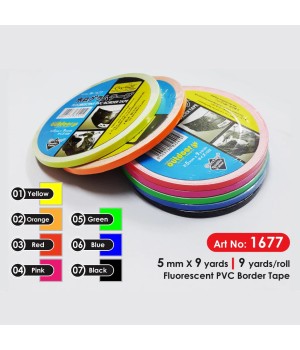 1677 FLUO PVC BORDER TAPE 5MMx9YARDS 