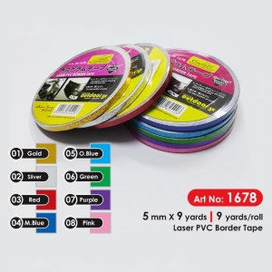 1678 LASER PVC BORDER TAPE 5MMx9 YARDS 