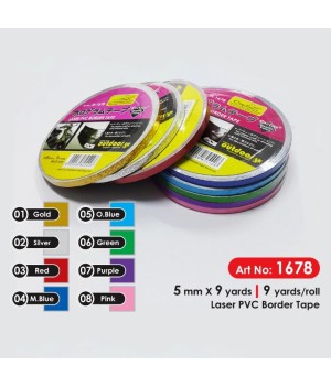 1678 LASER PVC BORDER TAPE 5MMx9 YARDS 