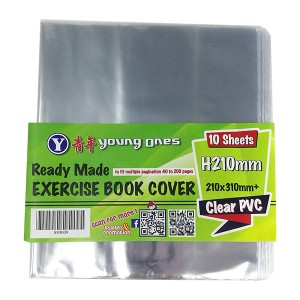 F5 EXERCISE BOOK COVER 10's (CLEAR)    