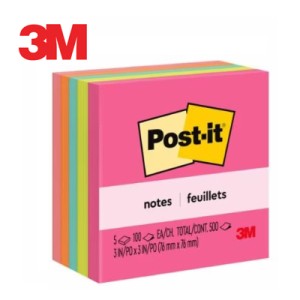 3M 654-5AN 3"X3" POST IT NOTE 100S X 5 PADS