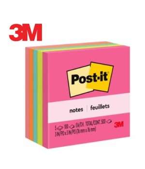 3M 654-5AN 3"X3" POST IT NOTE 100S X 5 PADS