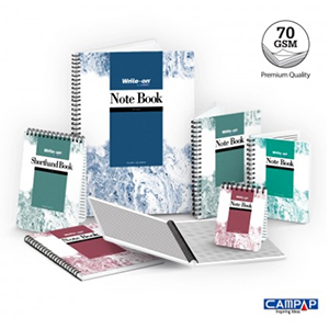 CAMPAP A4, A5, A6 & A7, WIRE-O NOTE BOOK & SHORTHAND BOOK