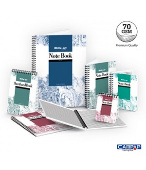 CAMPAP A4, A5, A6 & A7, WIRE-O NOTE BOOK & SHORTHAND BOOK