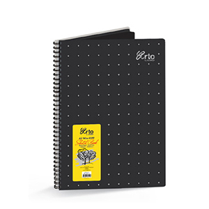 WIRE-O PP COVER BLACK SKETCH BOOK