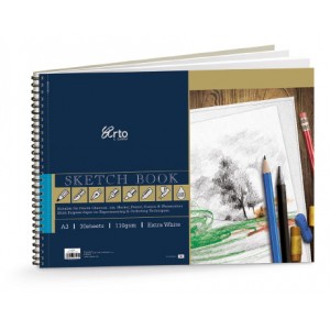 CR36162 WIRE-O SKETCH BOOK A4 EXTRA WHITE