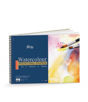 WIRE-O WATER COLOR BOOK, 300GSM 100% CELLULOSE 