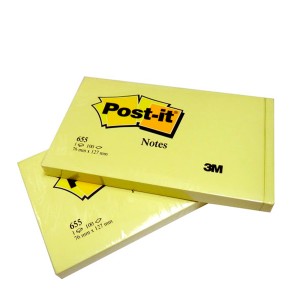 3M 655-Y 3"x5" POST IT NOTE 