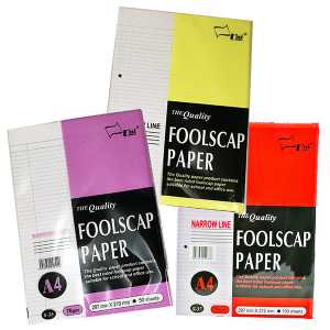 UNI NARROW LINE FOOLSCAP PAPER, 70GSM