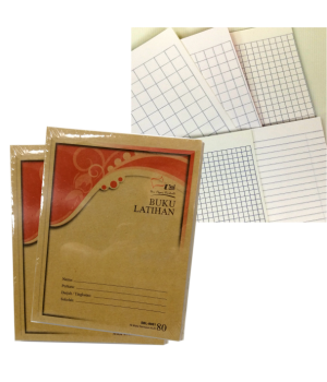 UNI 80P KRAFT EXERCISE BOOK  