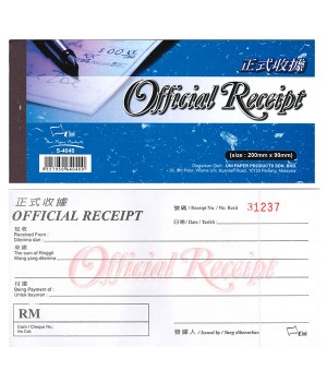 UNI OFFICAL RECEIPT S-4040    