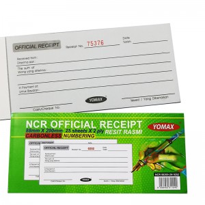 YOMAX OFFICIAL RECEIPT NCR   