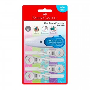 FABER CASTELL 169215 ONE TOUCH CORRECTOR+4REFILL    