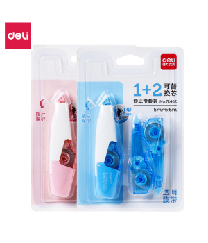 DELI 71462 CORRECTION TAPE + 2 REFILL