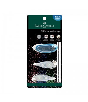 FABER CASTELL 169110 GLIDE CORRECTOPM TAPE METALLIC+2REFILLS   