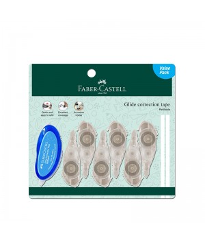 FABER CASTELL 169111 GLIDE CORRECTION TAPE+6REFILL  