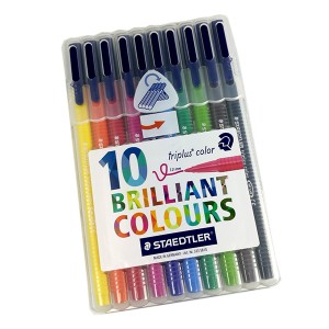 STAEDTLER 323 SB10 03 FIBRE TIP TRIPLUS COL(10)    