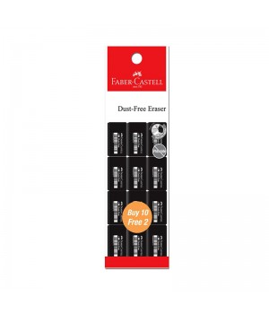 FABER CASTELL 187049 ERASER BLACK 12s     